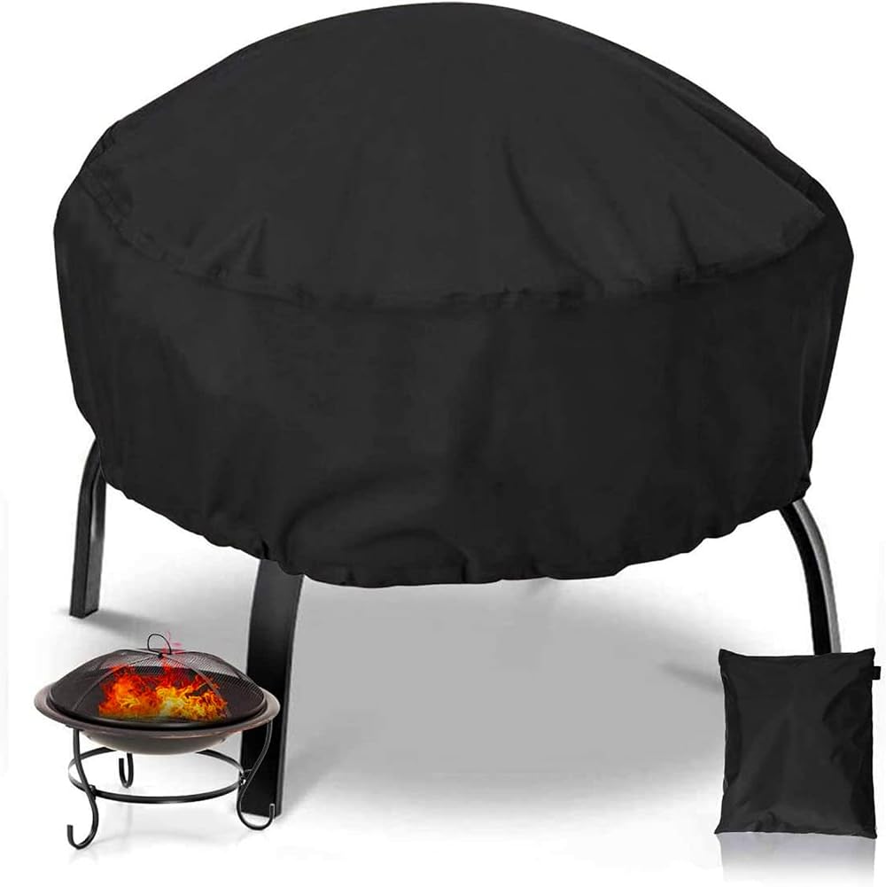 Kaket 38" Round Fire Pit Cover - Waterproof & Rip Proof Protector