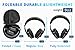 Active Noise Cancelling Bluetooth Headphones Wireless Canceling Microphone Low Bass Response APTX Hi-Fi Audio Over Ear Protein Ear Pads Foldable Hard Case Travel Work Computer TV Sports Steel Black