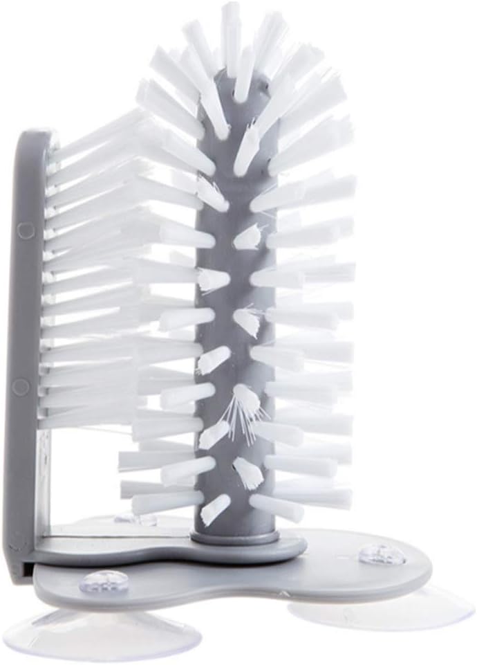 Flushzing Glass Washer Double Sided Bristle Brush Cleaner Wall Suction Mounted Cup Washing Tool Bar Kitchen Gadgets