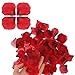 obmwang Pack of 24pcs Realistic Flameless LED Tea Light Candles and 1000pcs Dark Silk Rose Petals Artificial Red Rose Flower Petals, Ideal for Valentine's Day, Proposal, Wedding, Anniversary, Honeymoo