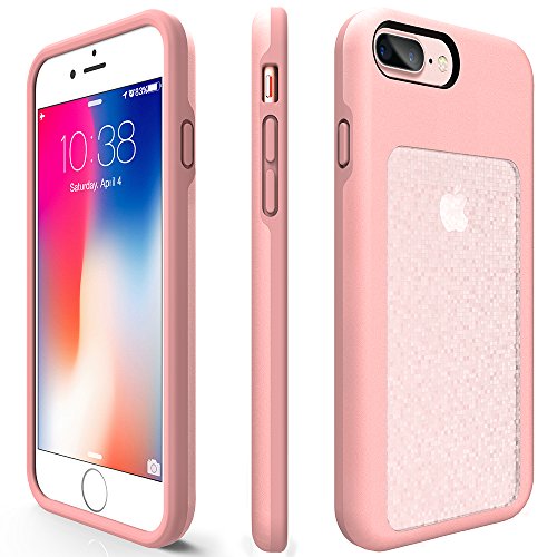 iPhone 7 Plus Case, ZVEpower iPhone 8 Plus Shockproof Bling Case Slim Crystal Detachable TPU Rubber Cover For Apple iPhone 7/8 Plus 5.5" Rose Gold
