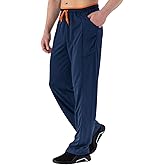 Gopune Men's Jogger Sweatpants Breathable Running Gym Athletic Mesh Pants Open Bottom