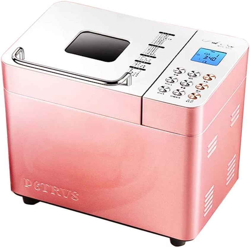 LMCLJJ Artisan And Gluten-Free Bread Maker 2 Lb Capacity Stainless Steel Bread Machine 550W Toaster