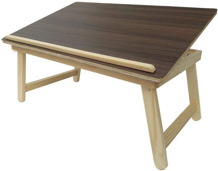 Anva Folding Multipurpose Table (Small, Brown Matt Finish)
