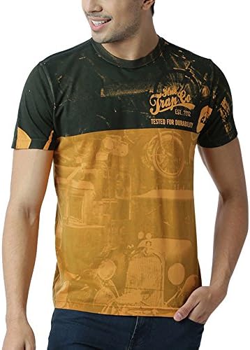 Huetrap Men's Vintage Motor Statement Double Shaded T-Shirt