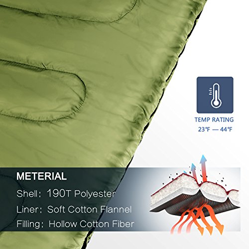 Camp Solutions XL Sleeping Bag - Lightweight Cold Weather Adult 3 Season Sleeping Bag