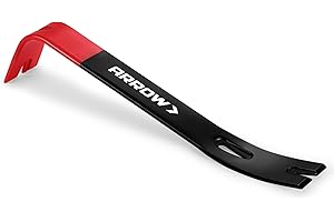 ARROW FASTENER ARROW 12" Pry Bar & Nail Puller Heavy-Duty Carbon Steel, Flat Bar Crowbar with Rust-Resistant Forged Design - Multi-Purpose Tool for Prying, Lifting, Scraping