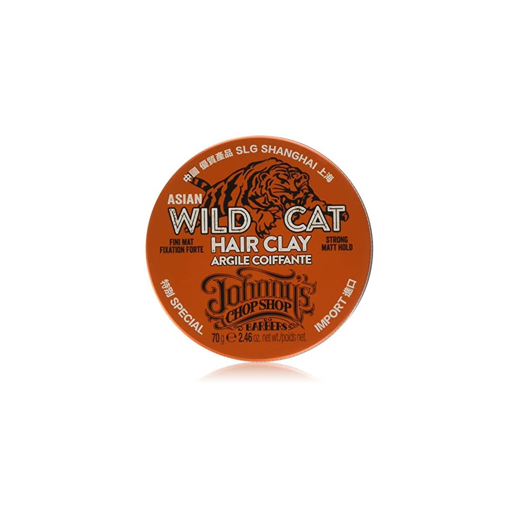 Johnny's Chop Shop Wild Cat Hair Clay, Strong Hold, Matt Finish (70g