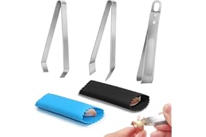 SonKu 3PCS Garlic Peeler, Stainless Steel Garlic Tweezers Garlic Skin Remover Tool Fish Bone Tweezers Garlic Peeler Clips, Si