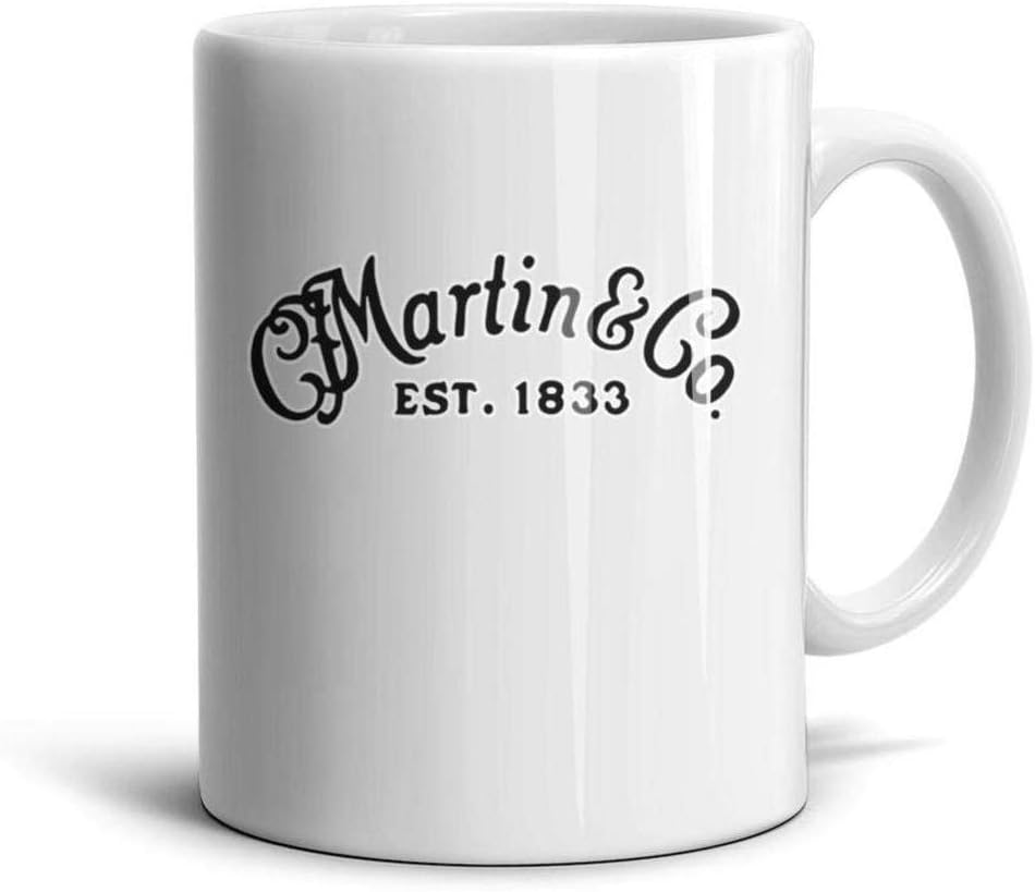 Heart Wolf White Ceramic 11 OZ Mugs Tea Mugs C.-F.-Martin-Guitar- Printing 330ML Ceramic Coffee Mug Cup Friend,Dad,Grandpa,Brother Gifts