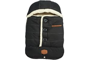 JJ Cole - Urban Bundleme, Canopy Style Bunting Bag to Protect Baby from Cold and Winter Weather in Car Seats and Strollers, Blackout, Infant