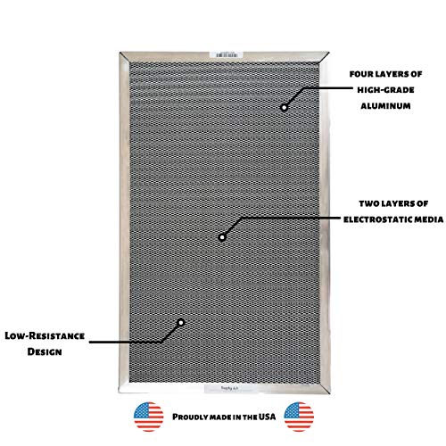Trophy Air Electrostatic Air Filter Replacement 20x25x1 | HVAC Conditioner Purifier | Purify Allergens for Cleaner, Healthier Home Environment | Replacement AC Furnace Air | Made in The USA (20x25x1)