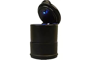 Goliton LED Portable Car Truck Auto Office Cigarette Ashtray Holder Cup - Black