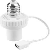 UYODM Lamp Socket Power Adapter for Wyze Cam v3/v4/v3 Pro/OG,Wyze Cam Pan v3, E26 Socket USB Adapter 5V 2A for Security Camera,LED Strips and Easy to Install