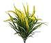 Artificial Hanging Plants 4pcs Artificial Fake Hanging Willow Wicker Twig Ferns Plant Faux Fake Hanging Plant Outdoor UV Resistant Plastic Plants (Yellow)