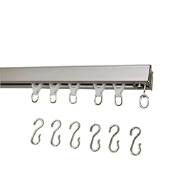Ceiling Curtain Track Set with Wheeled Carriers and