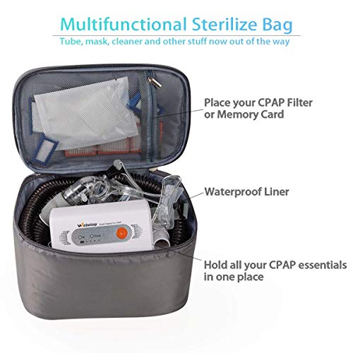 Webetop 2020 Upgraded CPAP Cleaner and Sanitizer Bundle with Sanitizing Bag, Universal Heated Hose Adapter, Air Mini Adapter, Portable Travel Mini Cleaner for Mask Tube or Humidifier - Thumbnail 3