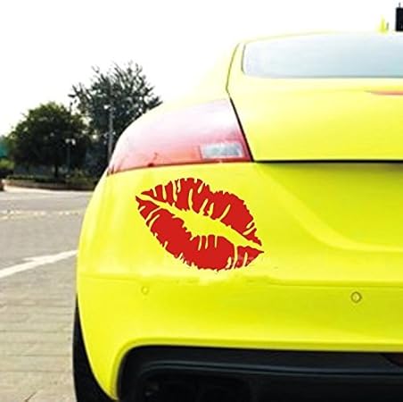 Amazon レッドキスマークの装飾車のステッカー カーステッカー サイドドアステッカー 荷物ステッカー 女性専用車のステッカー ステッカー デカール 車 バイク