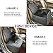 Petacc Front Car Seat Covers for Pets Nonslip Truck Seat Covers Washable Car Seat Protector Design for All Cars, Trucks & SUVs, Black