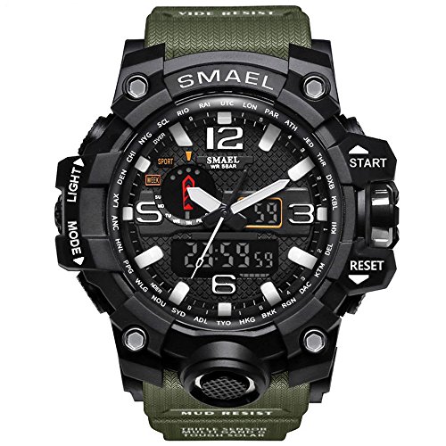 Smael men s analog digtal sport watch dual quartz movem…
