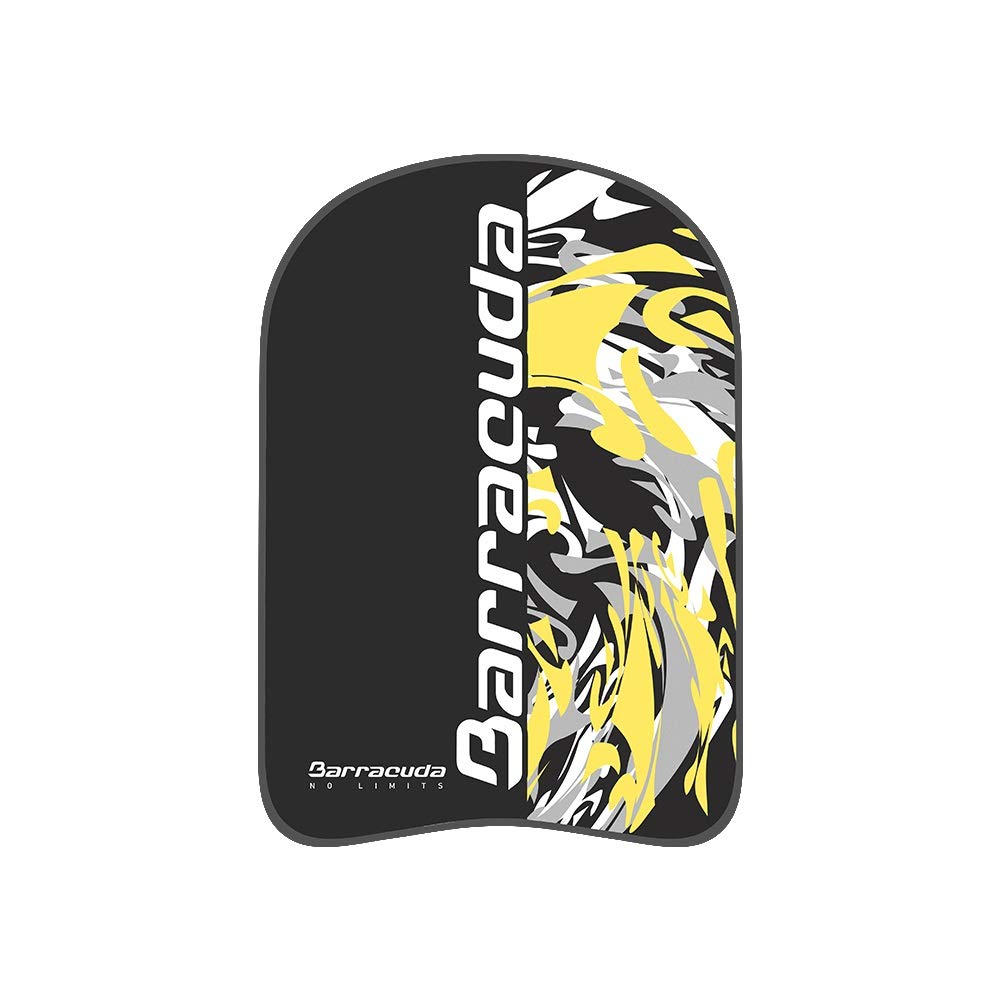 Barracuda Swimming Kickboard AQUAPOP SPIRAL - Swim Training aid, EVA, Floating Buoy, Chlorine Proof for Adults (SLV/YEL)