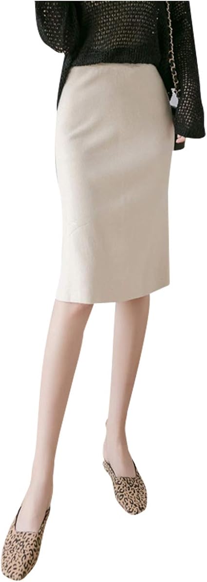 Amazon コウエイストア Koeistore タイトスカート ニットペンシルスカート 選べる着丈 ミディアム丈 ミモレ丈 ウエストゴム レディース Y7157 スカート 通販