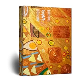 Canvas Wall Art - Abstract Golden Painting Color Composition - Giclee Print Gallery Wrap Modern Home Art Ready to Hang - 12x18 inches