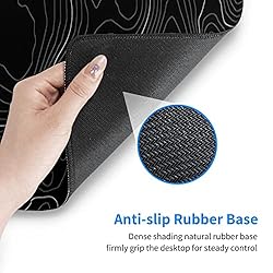 Bzu Topographic Contour Extended Big Mouse Pad