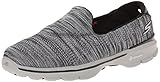 Skechers Performance Women's Go Walk 3 Fitknit Extreme Slip-On Walking Shoe, Black/Gray, 9.5 M US