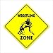 Wrestling Crossing Sign Zone Xing | Indoor/Outdoor | 12