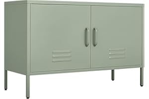 IRONFFICE 39.37''W Metal Cabinets,Entryway Cabinet with Storage,Metal Storage Cabinet for Bedroom,Living Room,Green