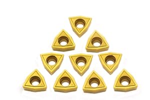 OSCARBIDE WCMT050304(WCMT2.52) Carbide Turning Inserts,WCMT Inserts CNC Lathe Insert for Indexable Lathe Turning Tool Holder Insert Replacement,10 pcs/Pack