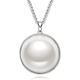 Gifts for Wife Women Anniversary -Mabe Pearl Necklace -Mom Girlfriend Her Fine Jewelry Mothers Day Valentines Christmas Birthdays Gift