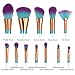 DRQ 12pcs Makeup Brush Set Colorful Diamond Shaped Handle Premium Synthetic Kabuki Foundation Blending Blush Eye Face Liquid Powder Cream Cosmetics Lip Brush Tool Professional Brushes Kit with Pouch