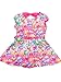 Shopkins Girls' Scuba Skater Dress w/Belt and Bow In the Back Pink Size 5