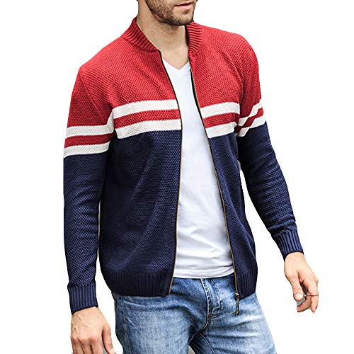 image for Toimothcn Mens Knit Coat Full Zipper Casual Slim Fit Jacket Sweater St