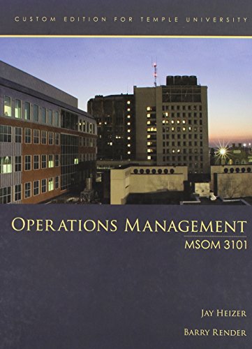 Operations Management MSOM 3101