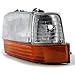 For 1992-1996 F-Series, Bronco Headlights + Corner Lights + Amber Bumper Lights Set Pair Left+Right 1993 1994 1995