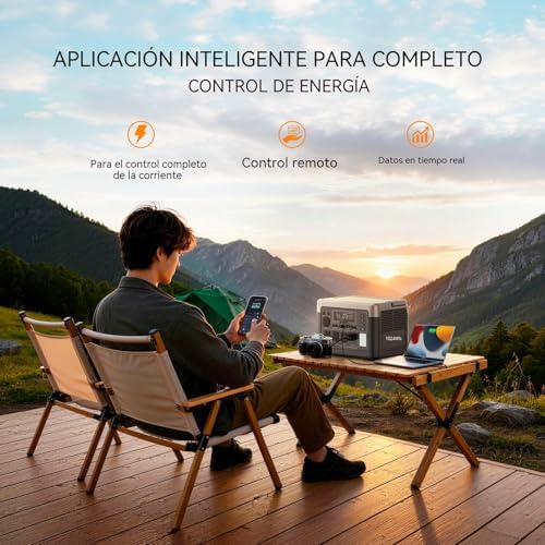OUKITEL P1000PLUS Estación de Energía Portátil 1800W(Máxima 3600W) con Panel Solar 100W, Generador Solar con Batería LiFePO4 1024Wh, Carga Rápida de 1200 W