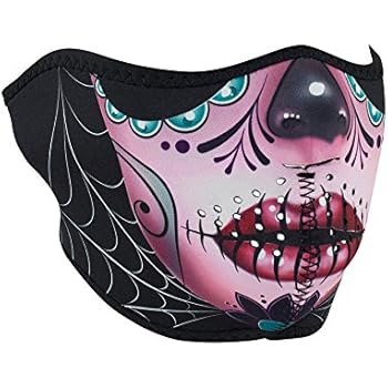 Zanheadgear WNFM082H Neoprene Half Mask Sugar Skull
