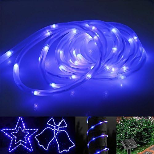 Solar Rope Lights,DINOWIN 100 LEDs 39ft/12M Waterproof Copper Wire Lights Tube - Image 4