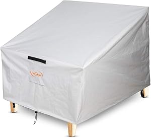 2win2buy Patio Chair Covers, Lounge Deep Seat Cover, 600D Oxford Waterproof Durable Heavy Duty UV All Weather Protection Outdoor Furniture Covers Backyard, Veranda, Lawn, 38''Lx31''Dx29''H, Grey