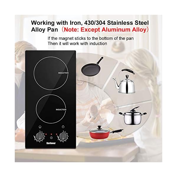 Induction-Hob-30CM-2-Zones-Electric-Cooktop-with-BS-Plug-Auto-Shut-off-Residual-Heat-Indicator-Karinear Karinear Induction Hob, 30CM 2 Zones Electric Hob with Plug, Auto Shut off, Residual Heat Indicator