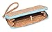 corature Womens Clutch Wallet Evening bag. Sustainable Cork Fabric Vegan Leather Handbag (Baby Blue)