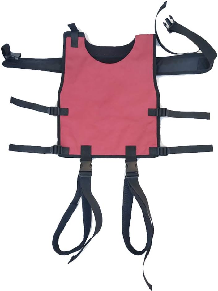 Fushida Full Body Transfer Sling Pad, Safe Transfer Gait Belt, Standing Aids and Support Strap for Recliner, Breathable Cotton Belt for Brain Paralysis Chirldren(Red, FYH196): Health & Personal Care