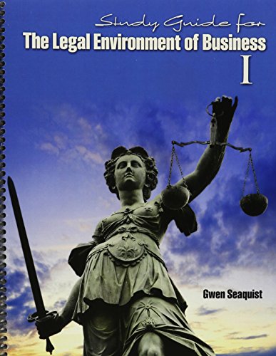 Study Guide for The Legal Environment of Business I