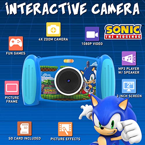 FirstTrends Sonic The Hedgehog Interactive Camera For Kids, Fun