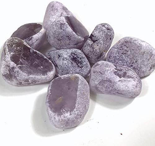 Rock Paradise Stones Seer Stone Healing Crystals in Bulk 1LB - Natural Amethyst Ema Eggs - Home Décor - Reiki Crystals Collection