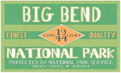CafePress - Big Bend National Park (Retro) Sticker (Rectangula - Rectangle Bumper Sticker Car Decal