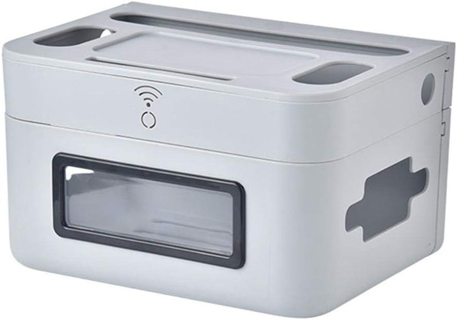 smilerr WiFi Router Storage Box - Wall Mount WiFi Router and Set-top Floating Shelf Double-Layer Storage Organizer for Desk, Home and Office admired